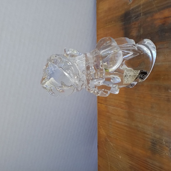 MIKASA FROSTY'S CHOIR LEAD Crystal Clear Figurine w tag Christmas Winter Holiday - Picture 4 of 7